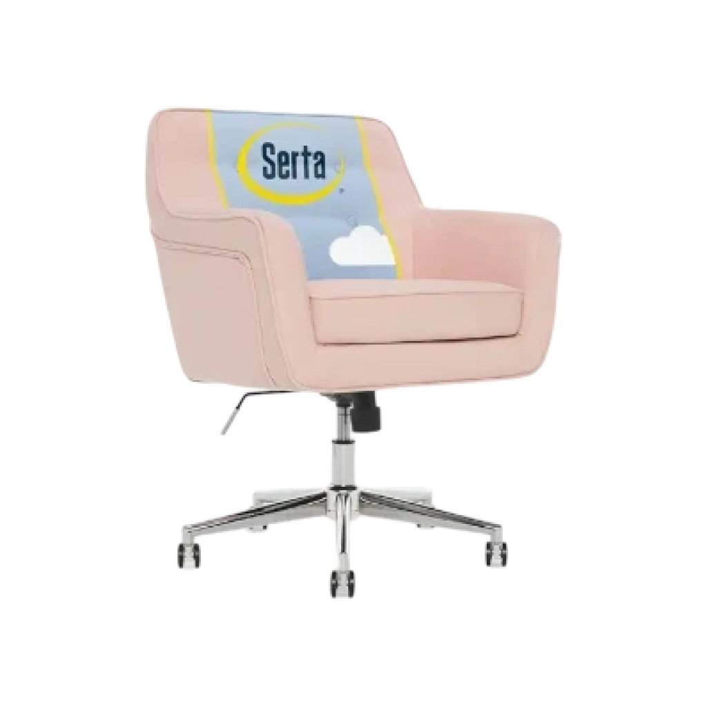 Serta Ashland Home Office Desk Chair – Blush Pink