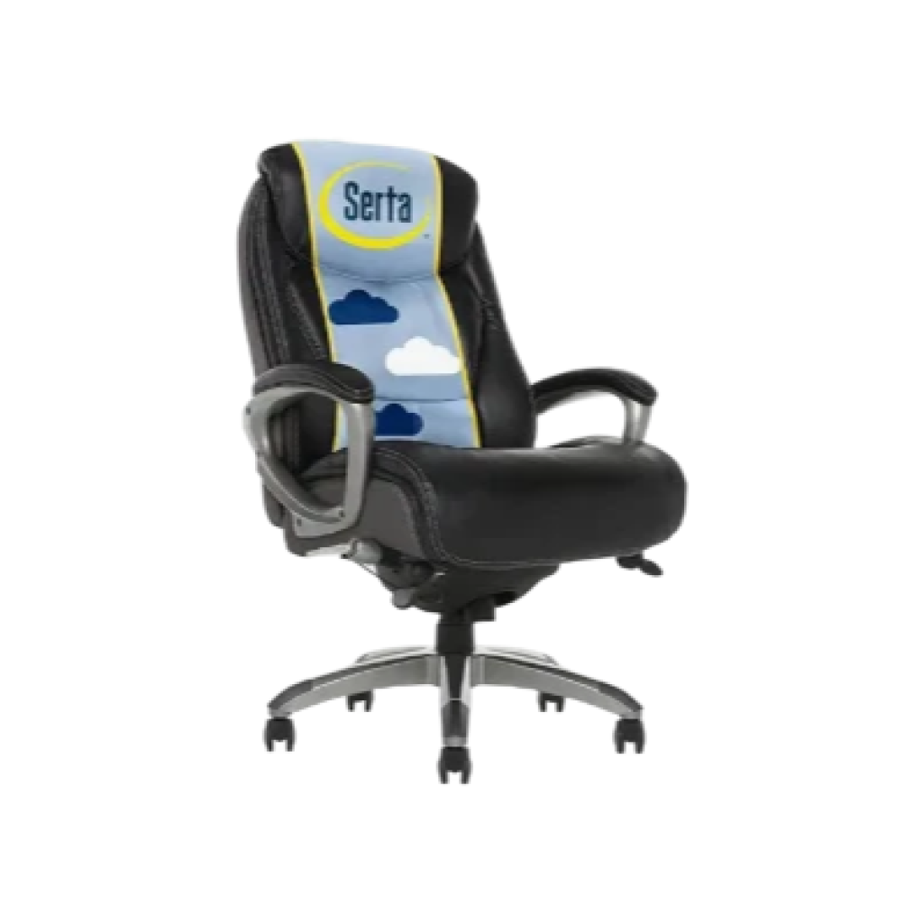 Serta Lautner Executive Home Office Desk Chair – Black & Gray