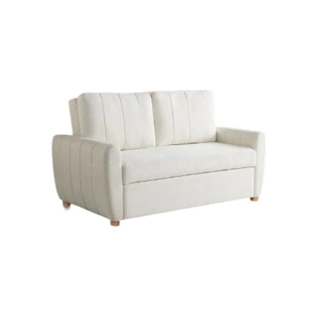 Serta® Galway 66.5" Convertible Sleeper Loveseat – Boucle Ivory